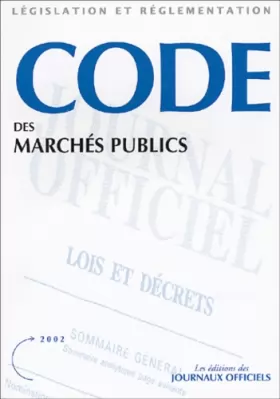 Couverture du produit · Code des marches publics