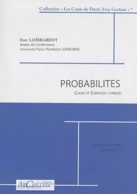 Couverture du produit · Probabilités : Cours et exercices corrigés