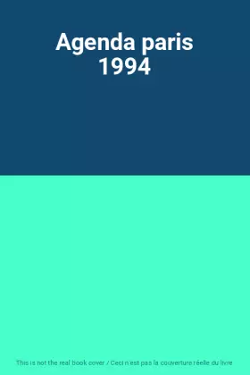 Couverture du produit · Agenda paris 1994