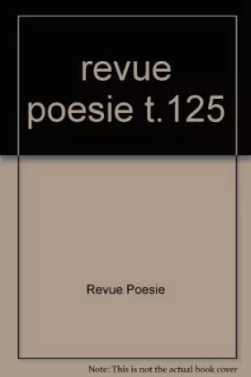 Couverture du produit · Poésie n°125
