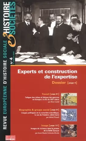 Couverture du produit · Histoire et societe no 4 : experts et construction des expertises