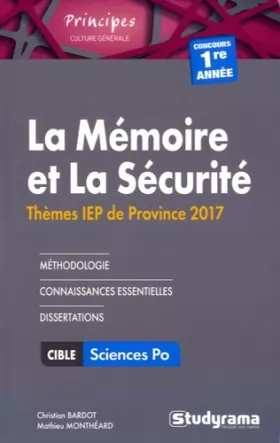 Couverture du produit · Mémoire et sécurité : thème IEP province 1re année