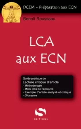 Couverture du produit · Lecture critique d'article (LCA) aux ECN