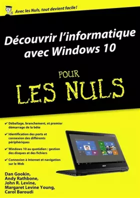 Couverture du produit · Découvrir l'informatique avec Windows 10, mégapoche pour les Nuls
