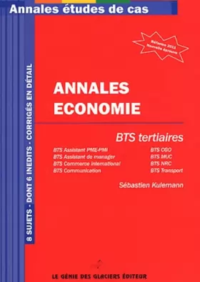 Couverture du produit · Annales Economie. BTS tertiaires.