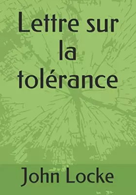 Couverture du produit · Lettre sur la tolérance