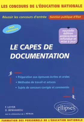 Couverture du produit · Le CAPES de documentation : Concours externes, internes, réservés et autres concours