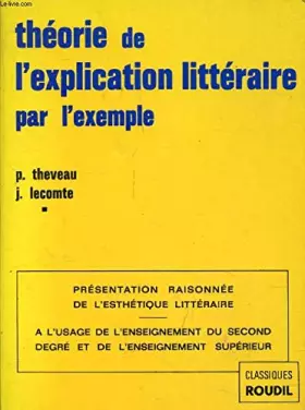 Couverture du produit · Theorie de l'explication litteraire 1989