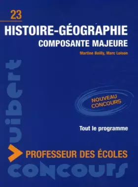 Couverture du produit · Histoire-Géographie Composante majeure Concours Professeur des écoles