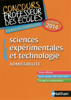 Couverture du produit · SCIENCES - ADMISSIBILITE 2014