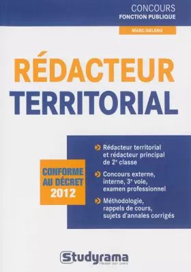 Couverture du produit · Rédacteur territorial