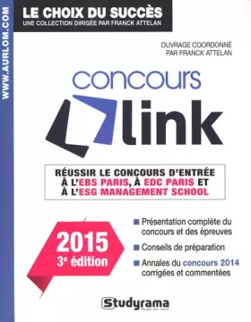 Couverture du produit · Réussir le concours Link - Edition 2015