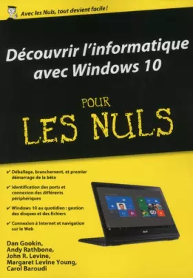 Couverture du produit · Découvrir l'informatique avec Windows 10, mégapoche pour les Nuls