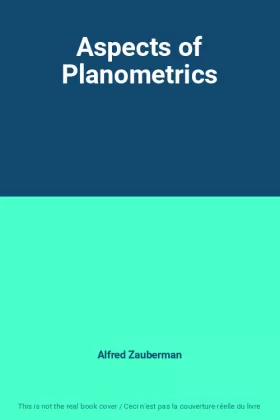 Couverture du produit · Aspects of Planometrics