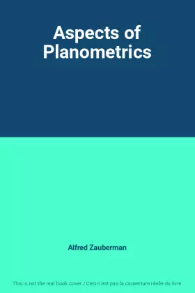 Couverture du produit · Aspects of Planometrics