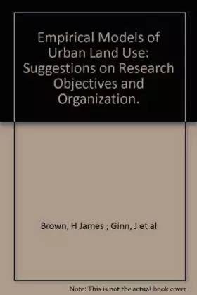 Couverture du produit · Empirical models of urban land use: suggestions on research objectives and organization