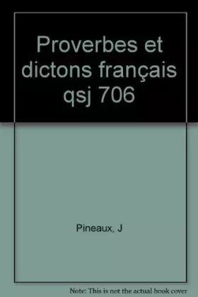 Couverture du produit · PROVERBES ET DICTONS FRANCAIS