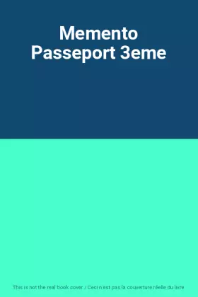 Couverture du produit · Memento Passeport 3eme
