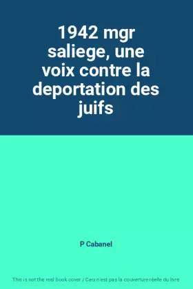 Couverture du produit · 1942 mgr saliege, une voix contre la deportation des juifs