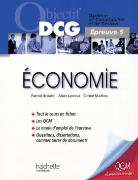 Couverture du produit · Objectif Dcg Economie