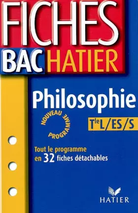 Couverture du produit · Fiches BAC Philosophie L ES S
