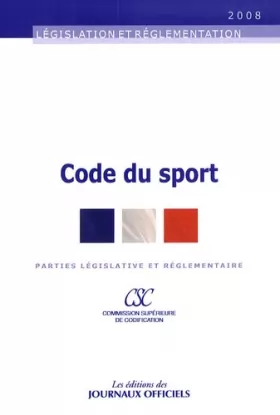Couverture du produit · Code du sport - brochure 20062/textes mis a jour au 23 septembre 2008