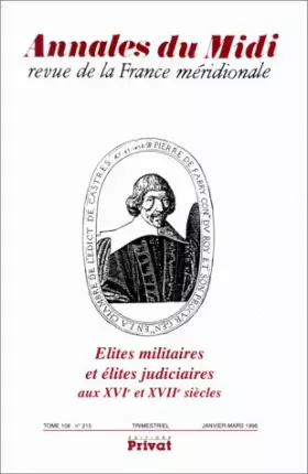 Couverture du produit · Annales du Midi, numéro 213. Elites militaires...