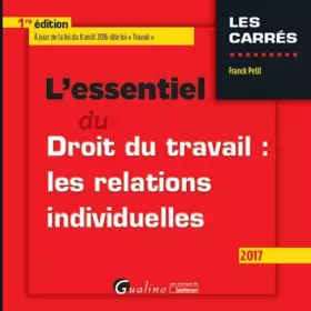 Couverture du produit · L'Essentiel du Droit du travail : les relations individuelles 2016-2017