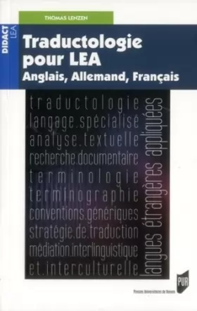 Couverture du produit · Traductologie pour LEA : Anglais, Allemand, Français