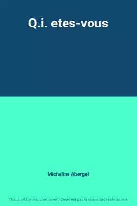 Couverture du produit · Q.i. etes-vous