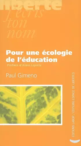 Couverture du produit · Pour une écologie de l'éducation