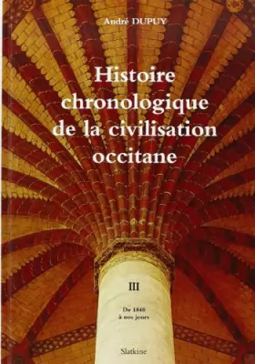Couverture du produit · Histoire chronologique de la civilisation occitane