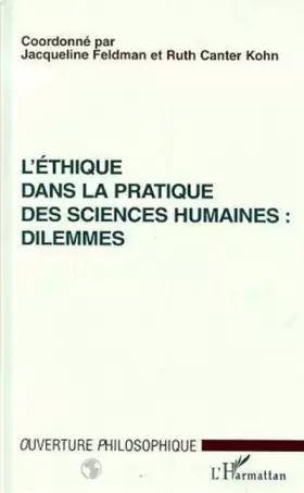 Couverture du produit · L'éthique dans la pratique des sciences humaines - Dilemmes