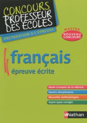 Couverture du produit · Français épreuve écrite - Préparation au nouveau concours CRPE