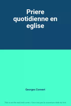 Couverture du produit · Priere quotidienne en eglise