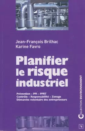 Couverture du produit · Planifier le risque industriel