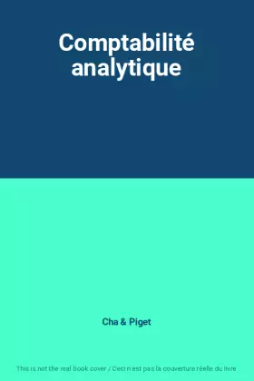 Couverture du produit · Comptabilité analytique