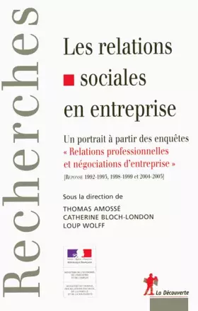 Couverture du produit · Les relations sociales en entreprise