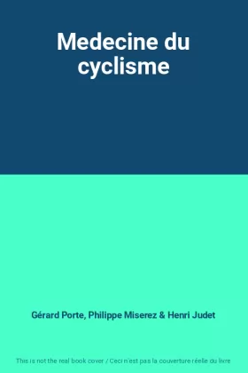 Couverture du produit · Medecine du cyclisme