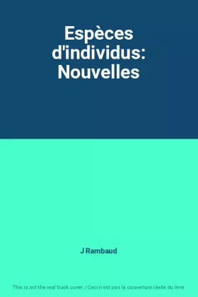 Couverture du produit · Espèces d'individus: Nouvelles