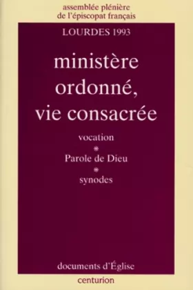 Couverture du produit · Ministère ordonné et vie consacrée - Lourdes 1993