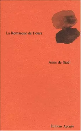 Couverture du produit · LA REMARQUE DE L'OURS