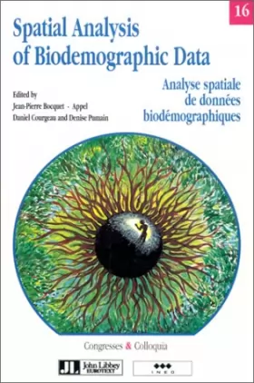 Couverture du produit · Analyse spatiale de données biodémographiques