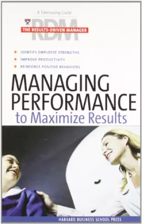 Couverture du produit · Managing Performance to Maximize Results