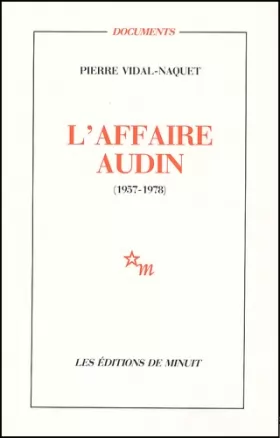 Couverture du produit · L'Affaire Audin, 1957-1978