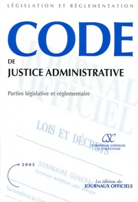 Couverture du produit · Code de justice administrative