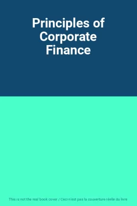 Couverture du produit · Principles of Corporate Finance