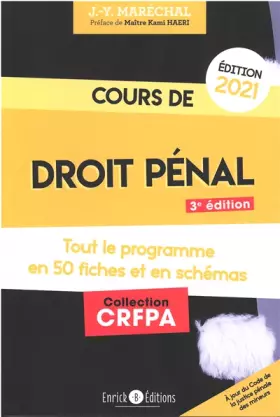 Couverture du produit · Cours de droit pénal (2021)