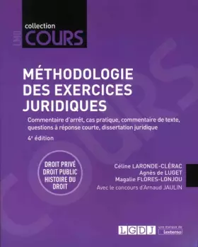 Couverture du produit · Méthodologie des exercices juridiques: 5 exercices, 3 disciplines