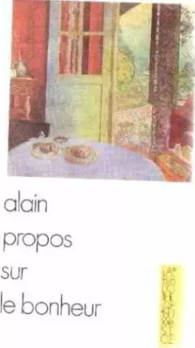 Couverture du produit · Propos sur le bonheur